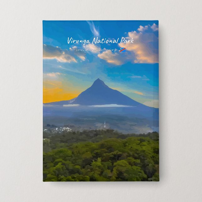 Virunga-Nationalpark, DR Kongo - Vulkan Button (Vorderseite)