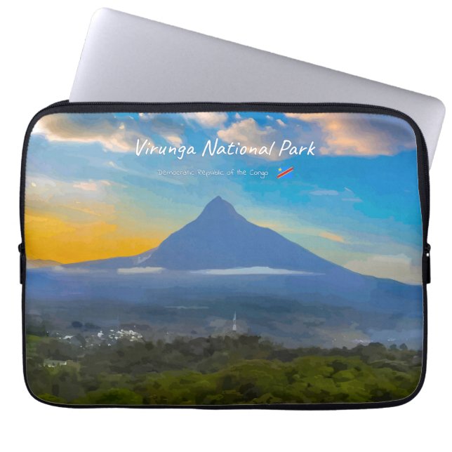 Virunga-Nationalpark, DR Kongo - Vulkan Laptopschutzhülle (Vorderseite)