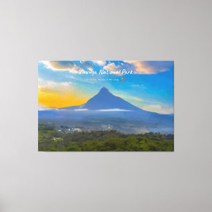 Virunga-Nationalpark, DR Kongo - Vulkan Leinwanddruck