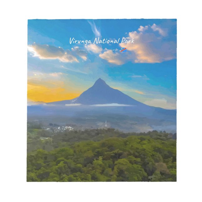 Virunga-Nationalpark, DR Kongo - Vulkan Notizblock (Vorderseite)