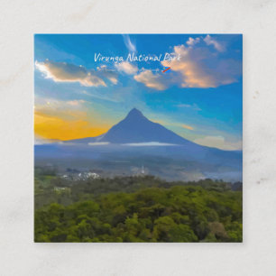 Virunga-Nationalpark, DR Kongo - Vulkan Quadratische Visitenkarte