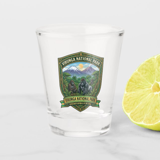 Virunga-Nationalpark Schnapsglas (Vorderseite)