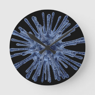 Virus angesteckte Zelle Runde Wanduhr