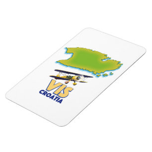 Vis Croatia Karte Magnet