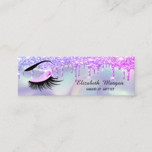 Visagist, Holografische Wimpern Glitter Drips Mini Visitenkarte