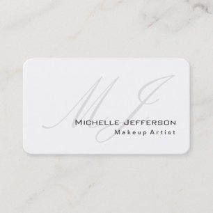 Visagist mit abgerundeten Ecken Weiße Visitenkarte