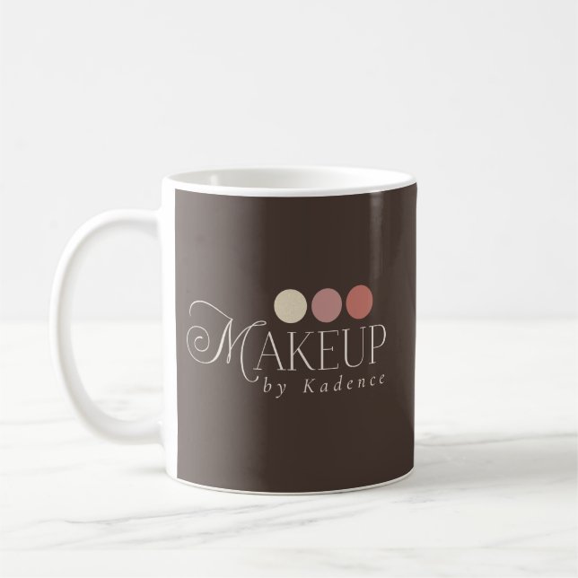 Visagist mit individuellem Markenlogo Kaffeetasse (Links)