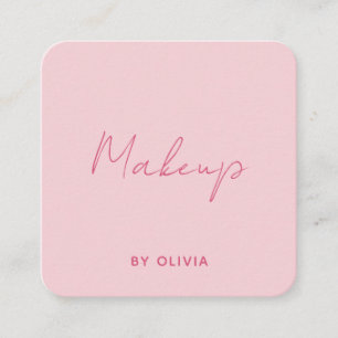 Visagist Pink Modern Minimal Quadratische Visitenkarte