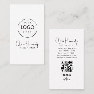 Visagist runde Logo QR Code Social Media Visitenkarte