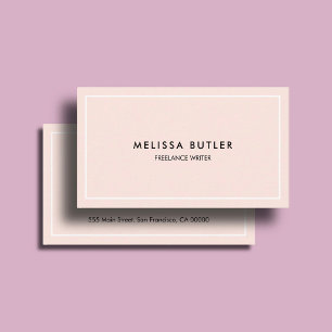 Visagist Schönheit Luxus Minimal Rosa Minimal Visitenkarte