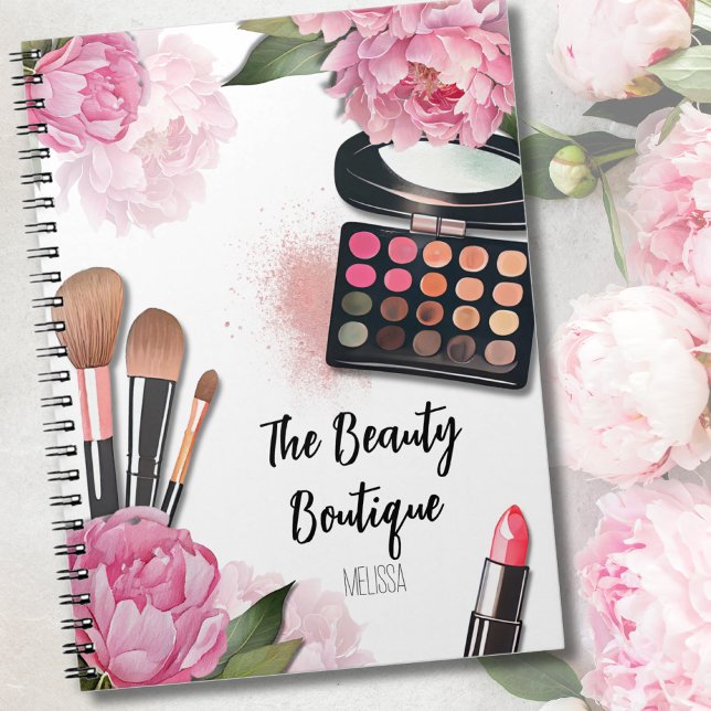 Visagistin Notizblock (Cosmetics Watercolor Floral Makeup Artist notebook)