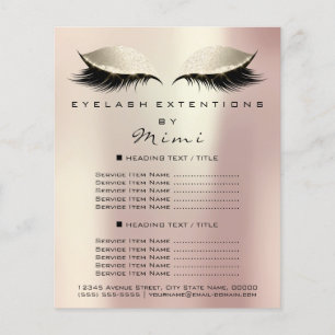 Visagistin Schönheitssalon Wimpern Flyer Rose Elfe