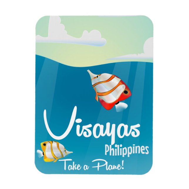 Visaja, Philippinen Cartoon Reiseplakat Magnet (Vertikal)