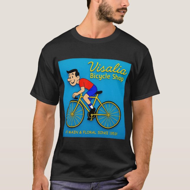 VISALIA BICYCLE SHOP. T-Shirt (Vorderseite)