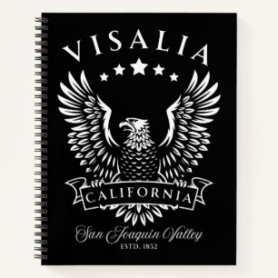 Visalia San Joaquin Valle California Vintag Eagle Notizbuch