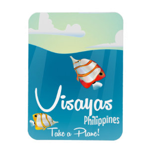 Visayas, Philippinen Cartoon-Reiseposter Magnet