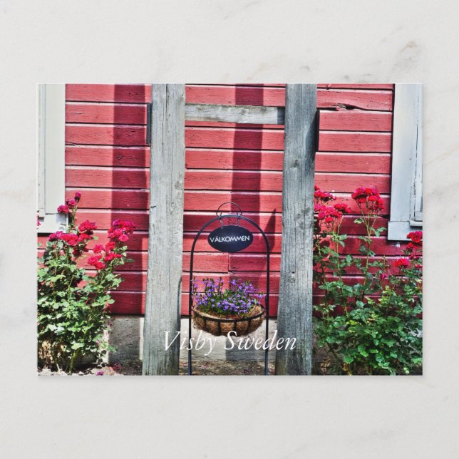 Visby Begrüßungszeichen Postkarte (Vorderseite)