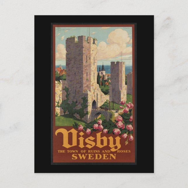 Visby Schweden Postkarte (Vorderseite)