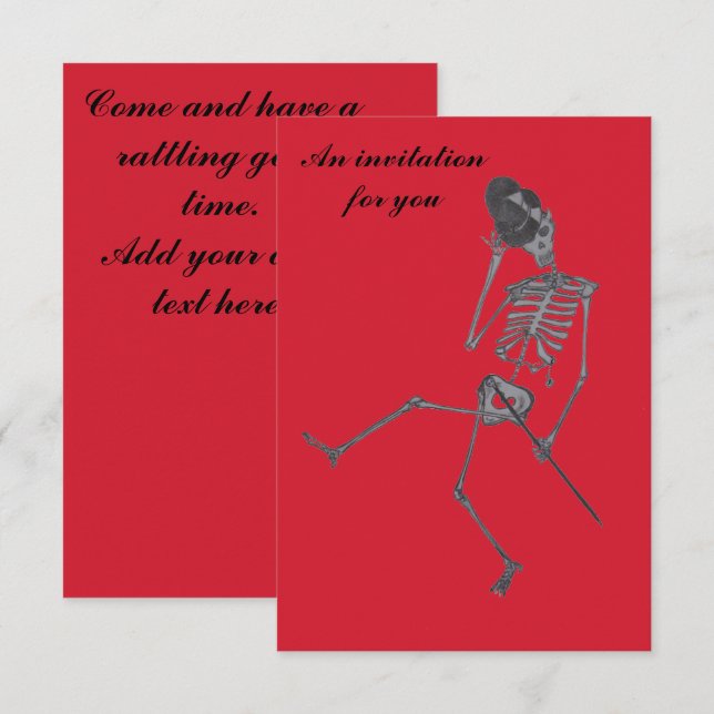 Viscount Ahorn B. Bone Rattler. Einladungen (Vorne/Hinten)