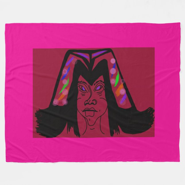 Viscountess with Headdress Fleecedecke (Vorderseite (Horizontal))