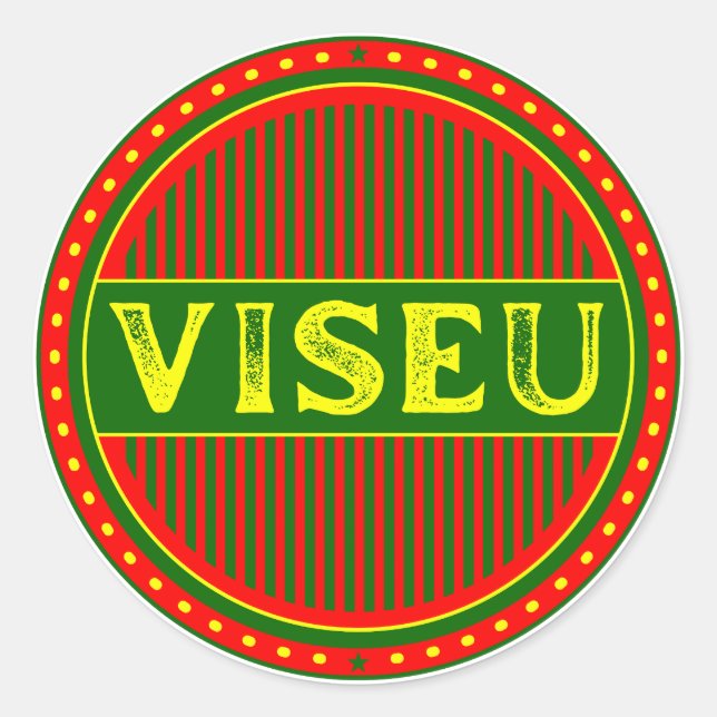 Viseu City Pride Emblem – Portugiesische Identität Runder Aufkleber (Vorderseite)