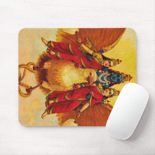 Vishnu, Garuda, Vahana von Raja Ravi Varma Mousepad (Mit Mouse)