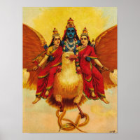 Vishnu, Garuda, Vahana von Raja Ravi Varma