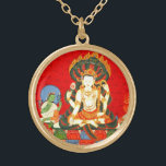 Vishnu hindischer Indien Vintager Vergoldete Kette<br><div class="desc">Glatte funkelnd glänzende Harz-bedeckte Bilder der Vintagen Kunst druckten auf reizend Dischalsketten. Wählen Sie vom eleganten STERLINGsilber oder vom glänzenden Silber-überzogenen Charme, mit 18" Ketten. Wählen Sie von mehrere Größen- und Formveränderungen.</div>