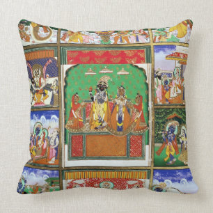 Vishnu in der Mitte seiner zehn Avataras, Jaipur, Kissen
