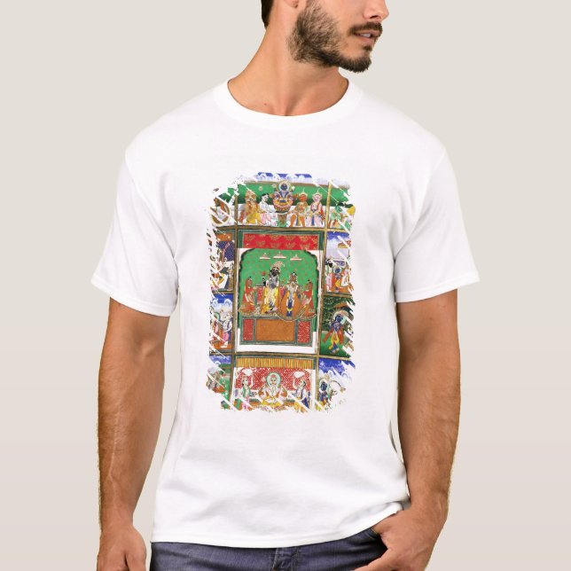 Vishnu in der Mitte seiner zehn Avataras, Jaipur, T-Shirt (Vorderseite)