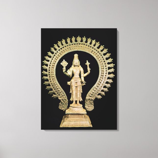Vishnu, Late Chola Leinwanddruck (Vorderseite)