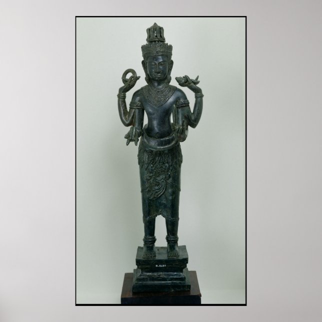 Vishnu-Statue in seiner dreifachen Form Poster (Vorne)