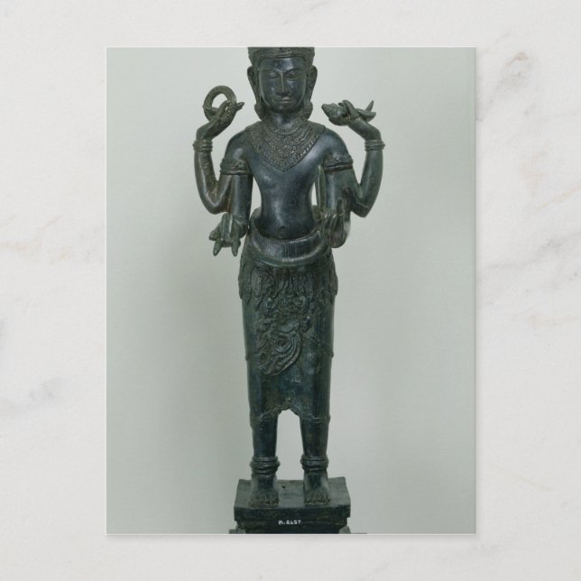 Vishnu-Statue in seiner dreifachen Form Postkarte (Vorderseite)