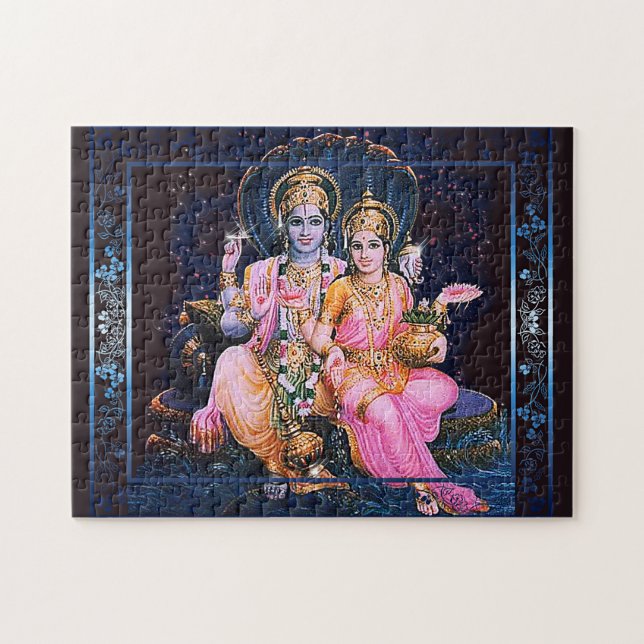 Vishnu u. Lakshmi - Puzzlespiel groß Puzzle (Horizontal)