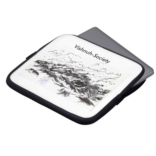 Vishnuh-Genootschap intocht vanuit zee Laptopschutzhülle (Vorne Oben)