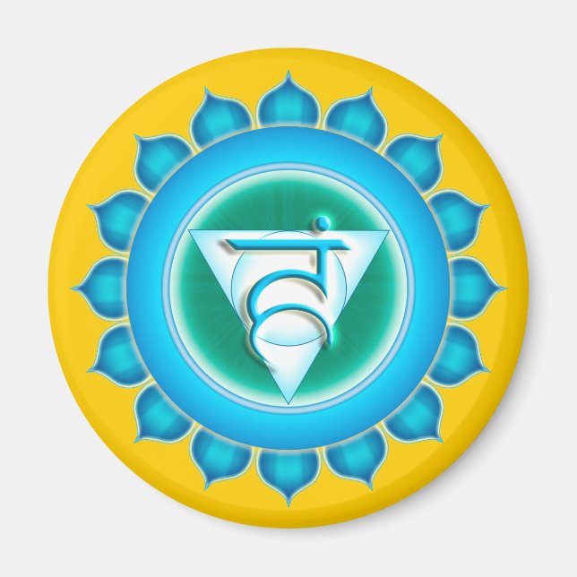 Vishuddha oder Throat 5. Chakra Magnet (Vorne)