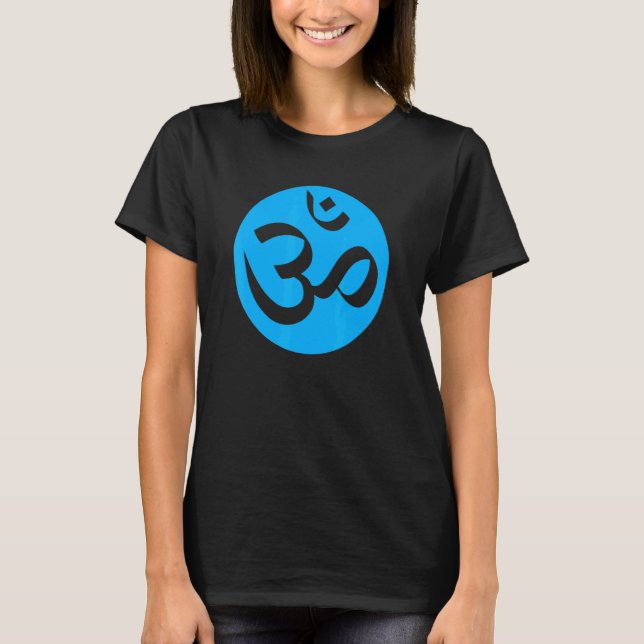 Vishuddha Om Chakra Symbol für Yoga T-Shirt (Vorderseite)