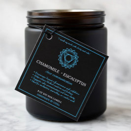 Vishuddha Throat Chakra Candle Label