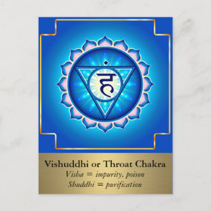 Vishuddhi oder Throat Chakra Postcard Postkarte