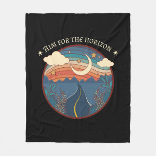 Visiere den Horizont Reise Natur Roadtrip Fleecedecke