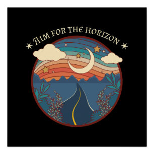 Visiere den Horizont Reise Natur Roadtrip Poster