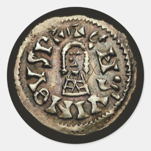 Visigoth Chindaswinth Gold Coin Obverse Runder Aufkleber