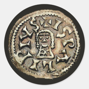 Visigoth Chindaswinth Gold Coin Reverse Runder Aufkleber