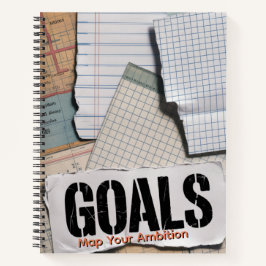 Vision Board Collage | Zerrissenes Papier & Stempe Notizbuch