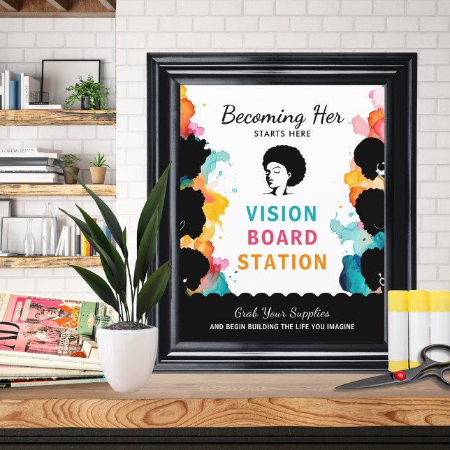 Vision Board Station Party Schild (Von Creator hochgeladen)