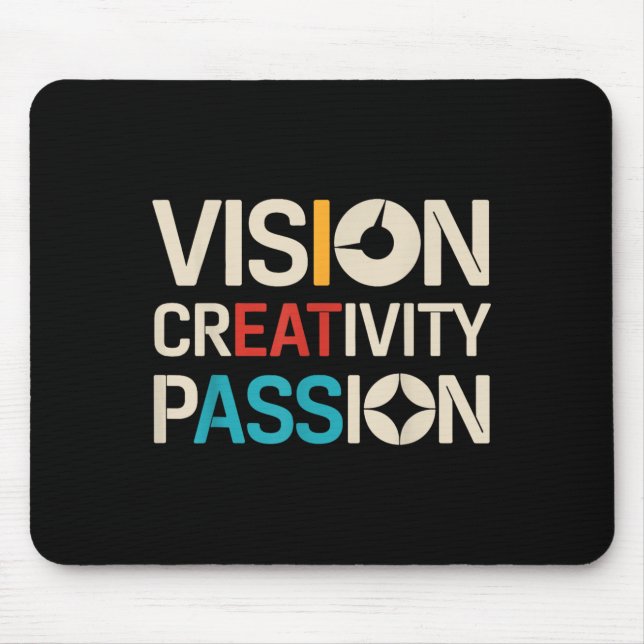 Vision Creativity Pion Funny Graphic Designer Art Mousepad (Vorne)