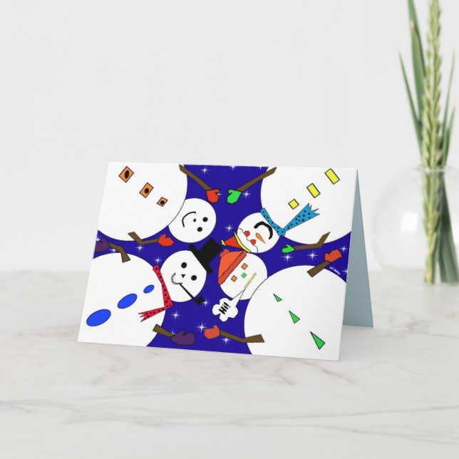 Vision der Snowmen - Grußkarte für einen schönen U Karte (Vorderseite)