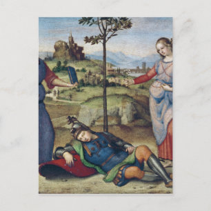 Vision eines Ritters, c.1504 Postkarte