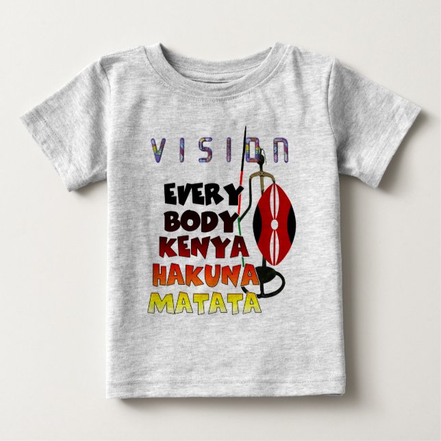 Vision Everybody Kenya Hakuna Matata Baby T-shirt (Vorderseite)