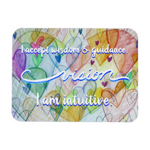 "Vision" Indigo Eye Chakra Inspirierend Wörter Mag Magnet